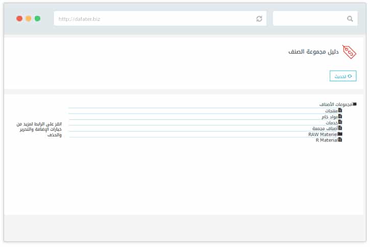ما هي مجموعة الصنف
